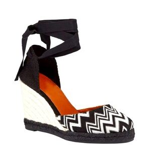 Size 38 (8) Castaner Missoni Carina 95mm Knit Platform Espadrilles